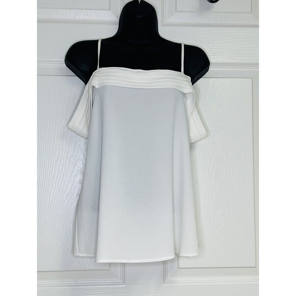 Tops - BP Cropped Flowey Spaghetti Strap Off Shoulder Camisole White Ivory Sz XS